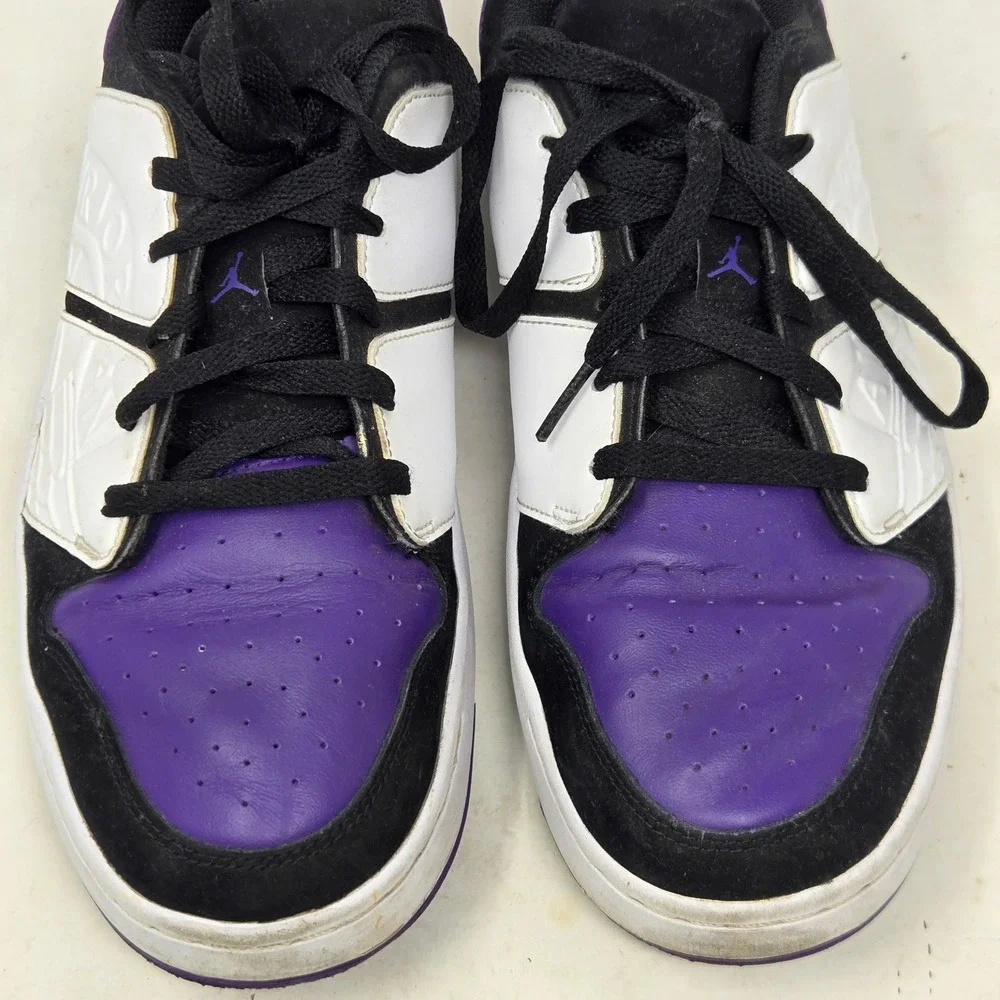 Jordan Nu Retro 1 Low Court Purple‎ Black White DV5141-105 Mens Size 10